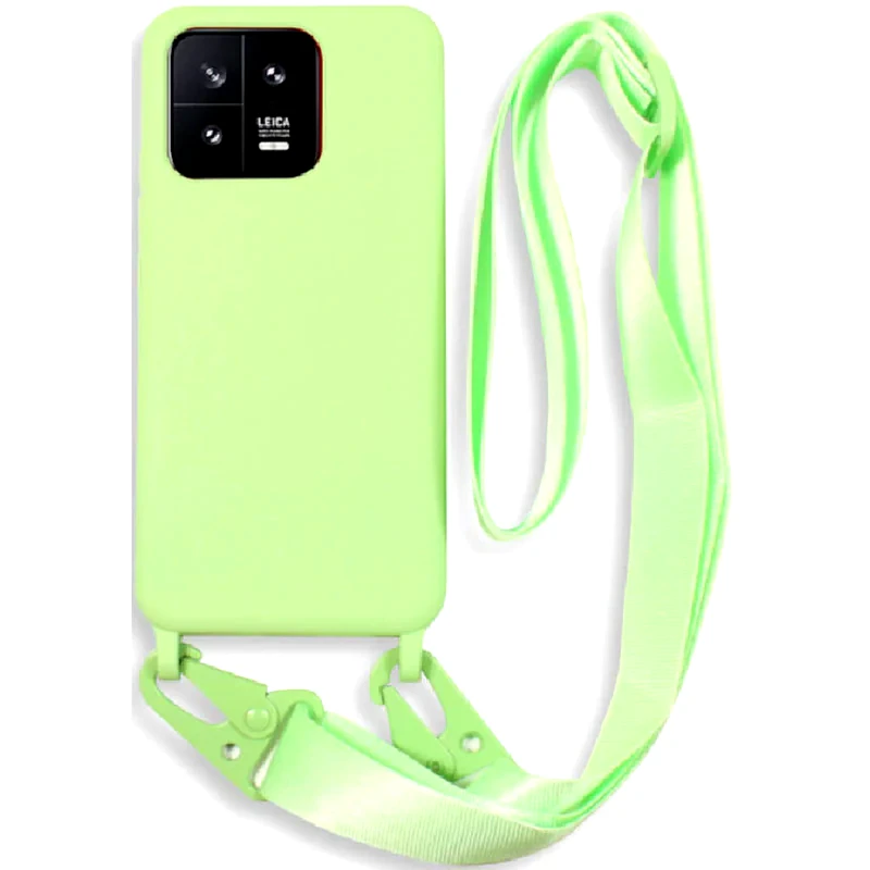 BODYCELL Θήκη Xiaomi 13 Pro - Bodycell Θήκη Σιλικόνης με Λουράκι Λαιμού - Green