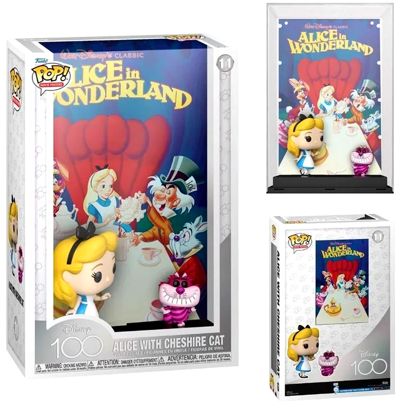 FUNKO Funko Pop! Movie Posters - Disney (100th Anniversary) - Alice with Cheshire Cat #11