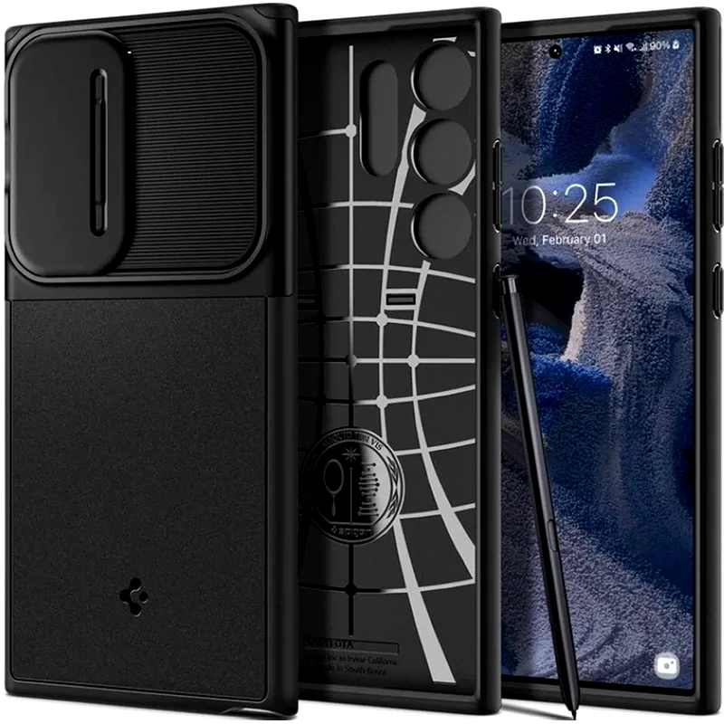 SPIGEN Θήκη Samsung Galaxy S23 Ultra - Spigen Optik Armor - Black