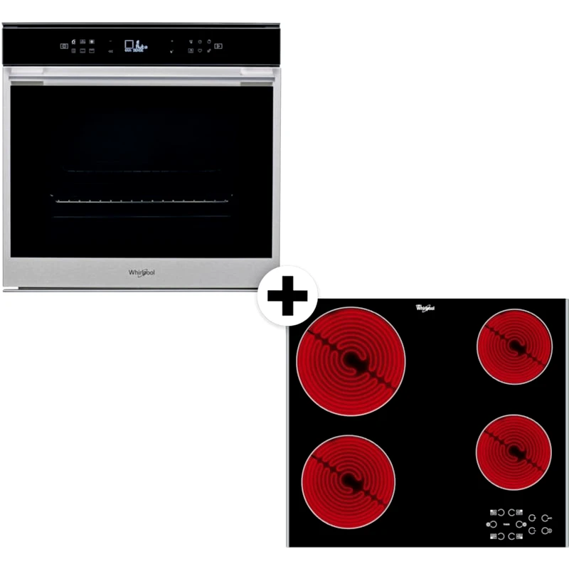 WHIRLPOOL WHIRLPOOL AKT 8090 LX W7 OM4 4 73 Lt Inox Eντοιχιζόμενο Σετ Φούρνος και Εστία