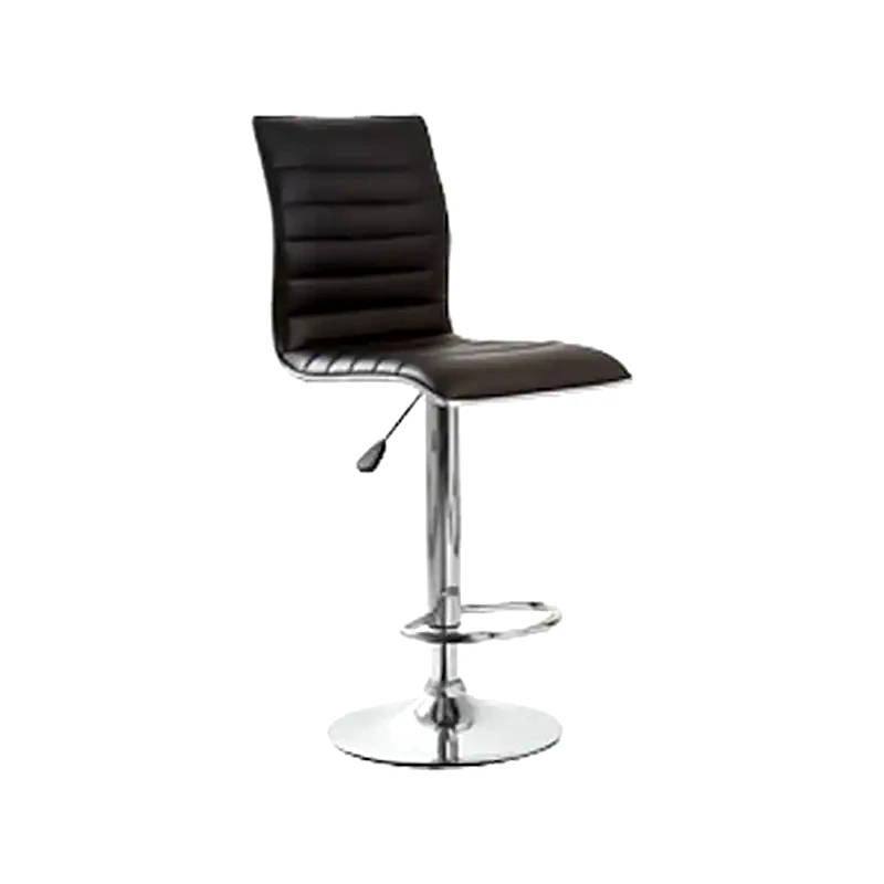 WOODWELL Σκαμπό Μπαρ Woodwell Από Δερματίνη 2 Τμχ - Μαύρο