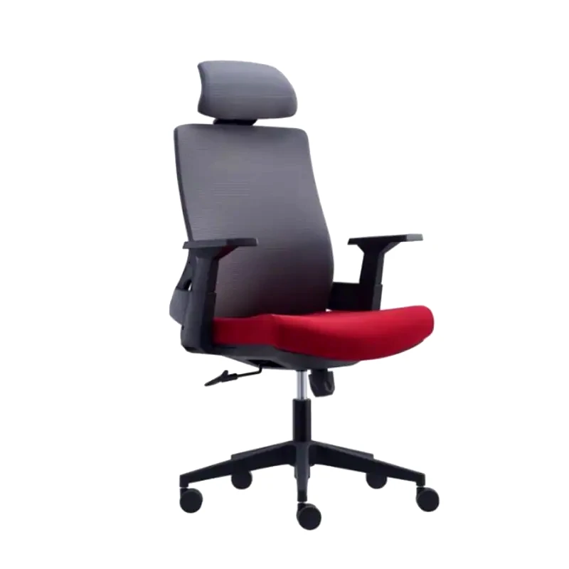 Καρέκλα Διευθυντική Woodwell BF8900 Υφασμάτινη - Γκρι/Μπορντό φωτογραφία