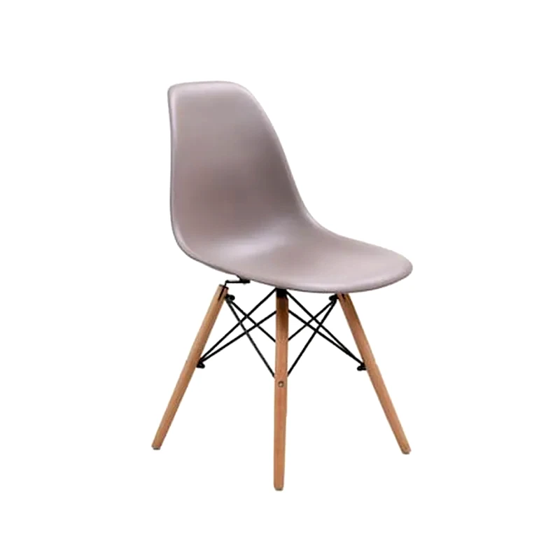 Καρέκλα Woodwell Pp Με Ξύλινα Πόδια Σετ 4 Τμχ - Μπεζ φωτογραφία