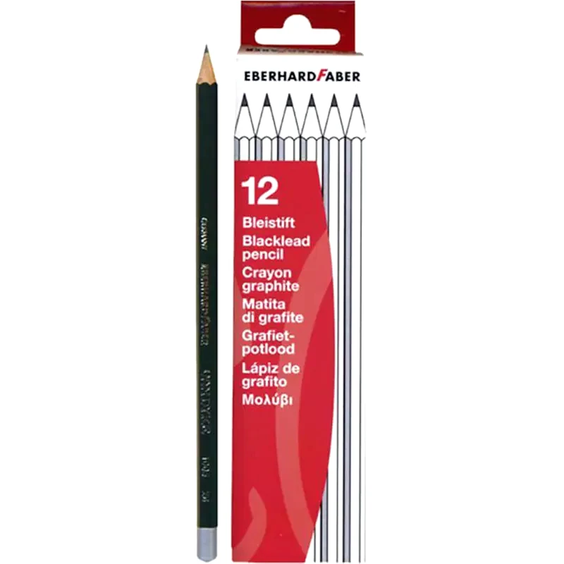 FABER CASTELL Μολύβι Σχεδίου Eberhard Faber 2B Πράσινο (12 Τεμάχια)
