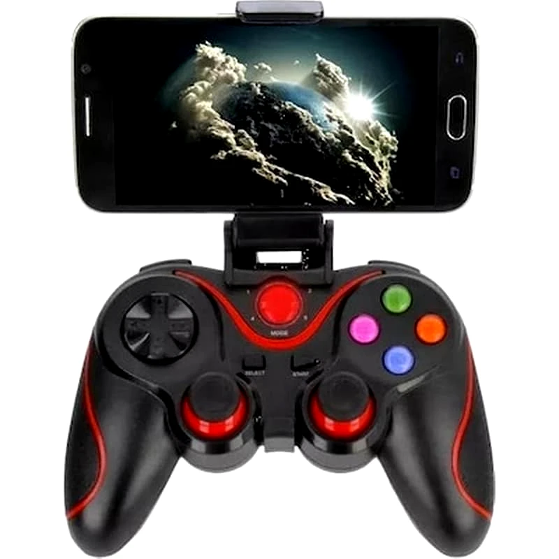 OEM Lehuai Lh-9078 Gamepad Ασύρματο για PC, PS3 Android με Υποστήριξη Βάσης για Κινητό Μαύρο