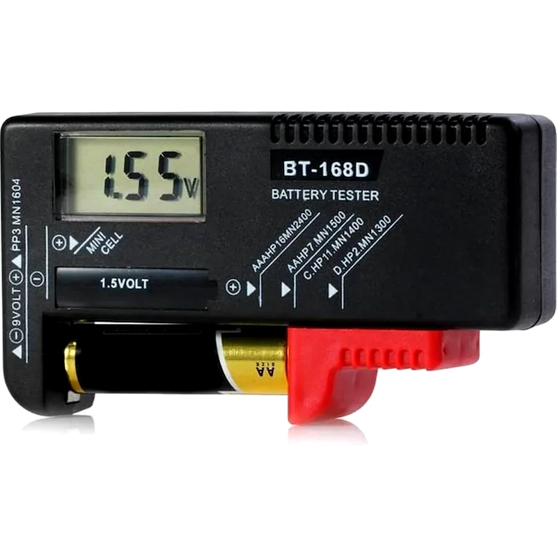 OEM Ψηφιακός Μετρητής Μπαταριών 1.5v Και 9v Με Οθόνη Oem Bt-168d