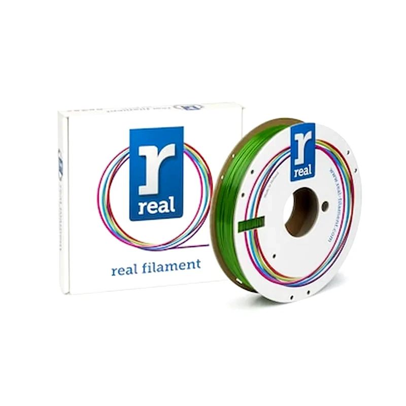 REAL FILAMENTS Real Petg 3d Printer Filament - Translucent Green - Spool Of 0.5kg - 1.75mm (refpetgtgreen500mm175)