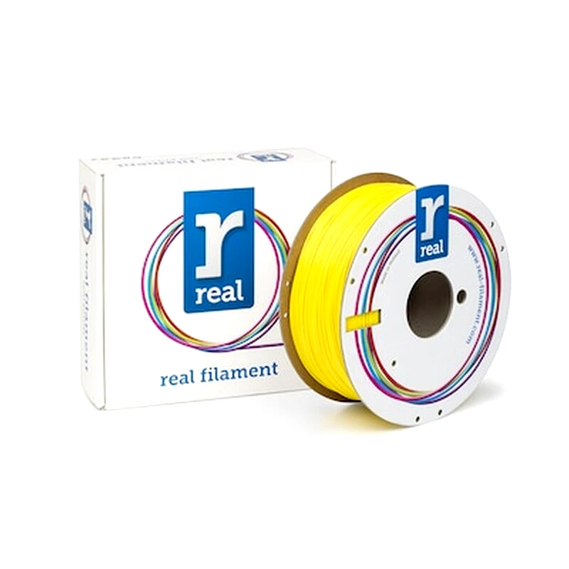 REAL FILAMENTS Real Pla 3d Printer Filament - Yellow - Spool Of 1kg - 1.75mm (refplayellow1000mm175)
