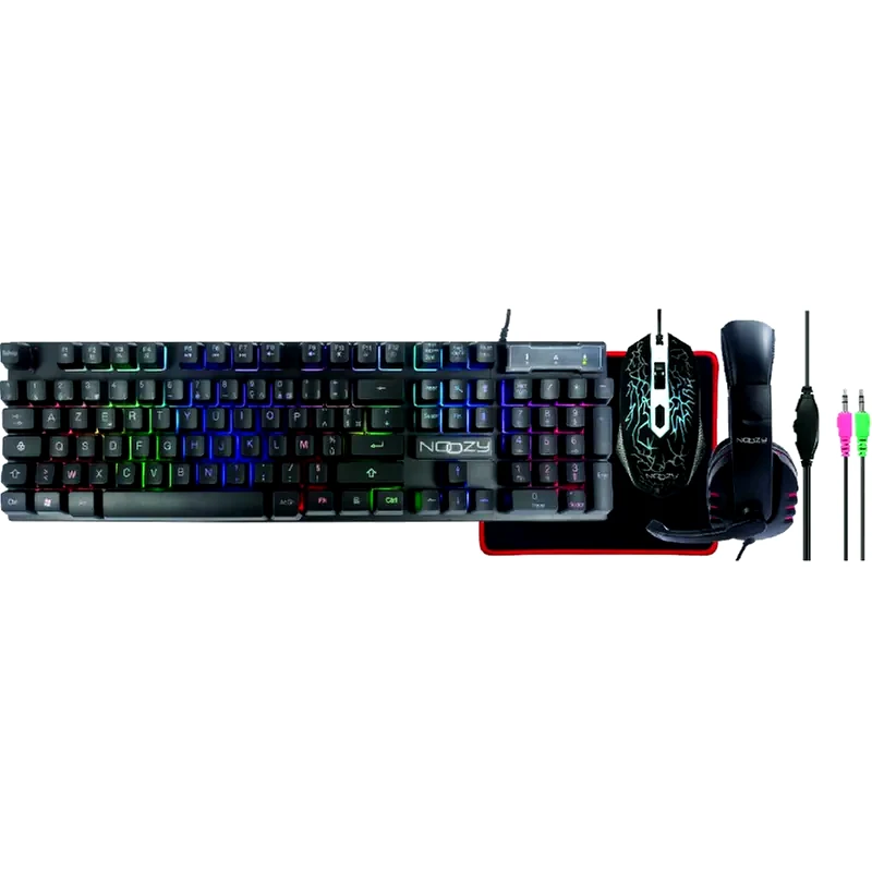 NOOZY Noozy GS-100 Σετ Gaming Πληκτρολόγιο με διακόπτες και RGB φωτισμό Ποντίκι