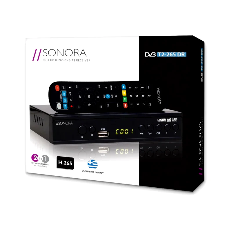 SONORA Ψηφιακός Δέκτης Sonora 230-0068 PVR Dvb-t2