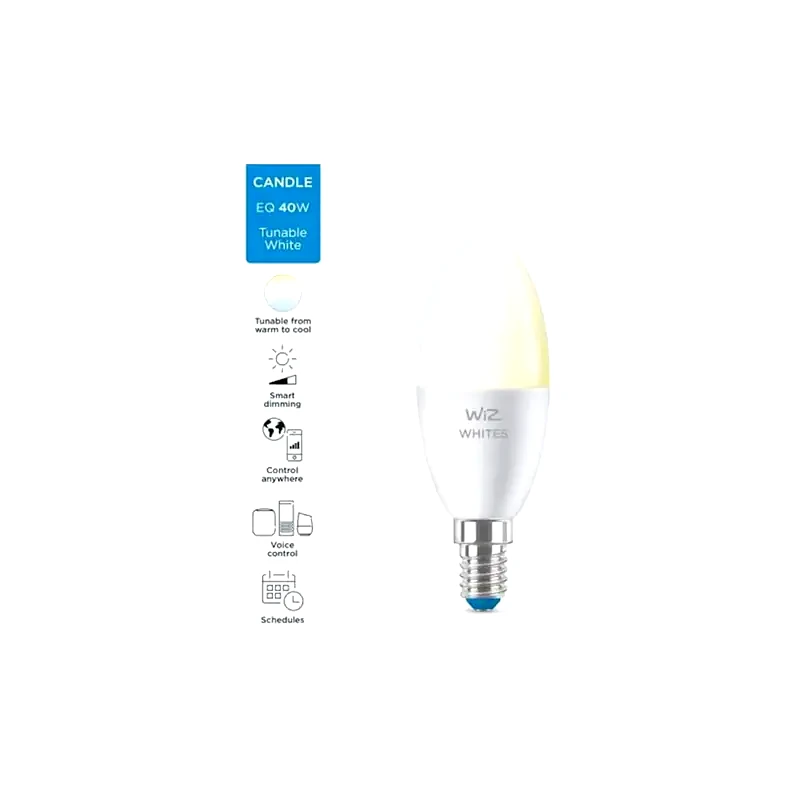 WIZ Έξυπνη Λάμπα Wiz WiFi C37 E14 40W - RGBW