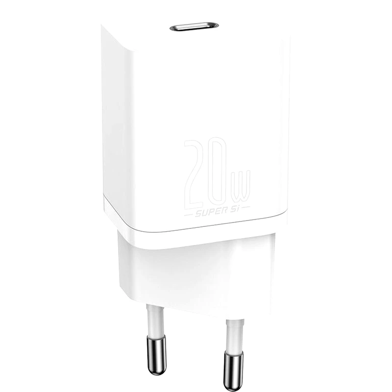 BASEUS Φορτιστής Πρίζας Baseus Super Si Quick Charger Usb-C 20W - White