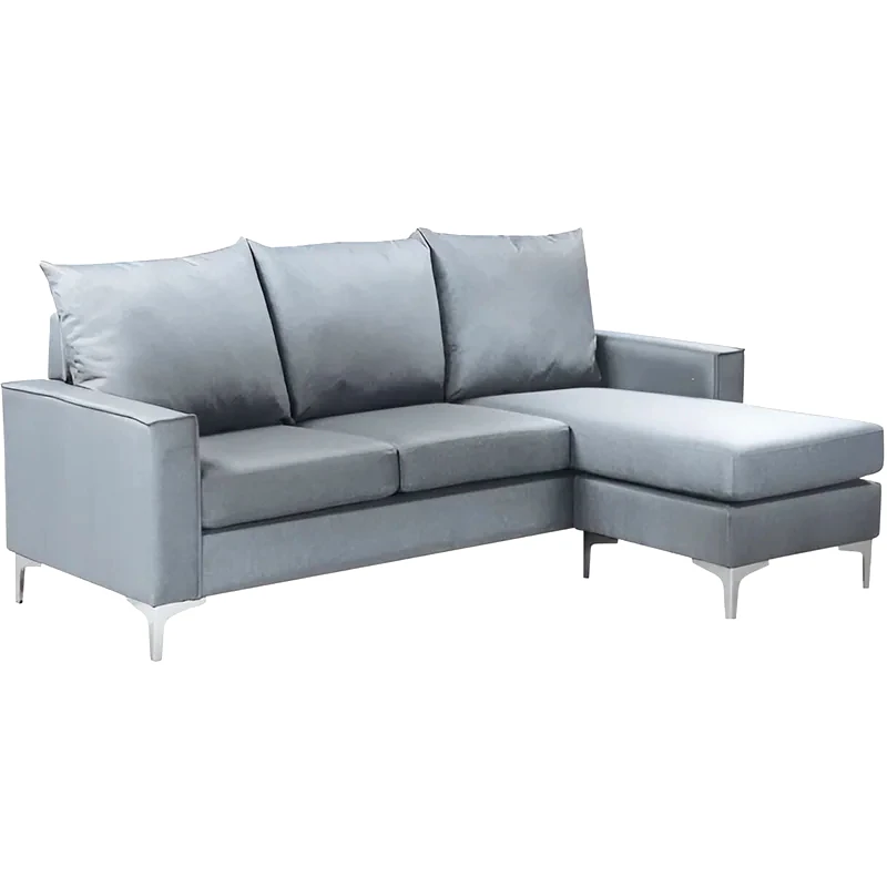 WOODWELL Γωνιακός Καναπές Woodwell Avant Ε9684.3 192x127cm - Ανοιχτό Γκρι