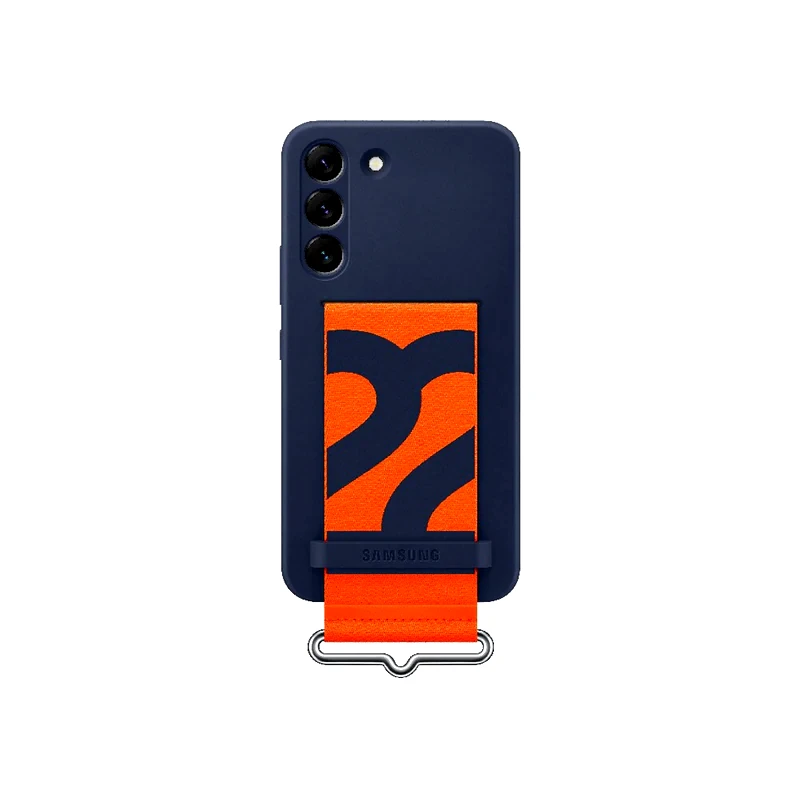 SAMSUNG Θήκη Samsung Galaxy S22 - Samsung Silicone Cover with Strap - Navy