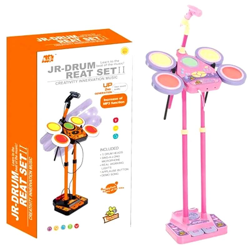 Drum Set Μουσικης Με Μικροφωνο 34x67x10cm Toymarkt 96155