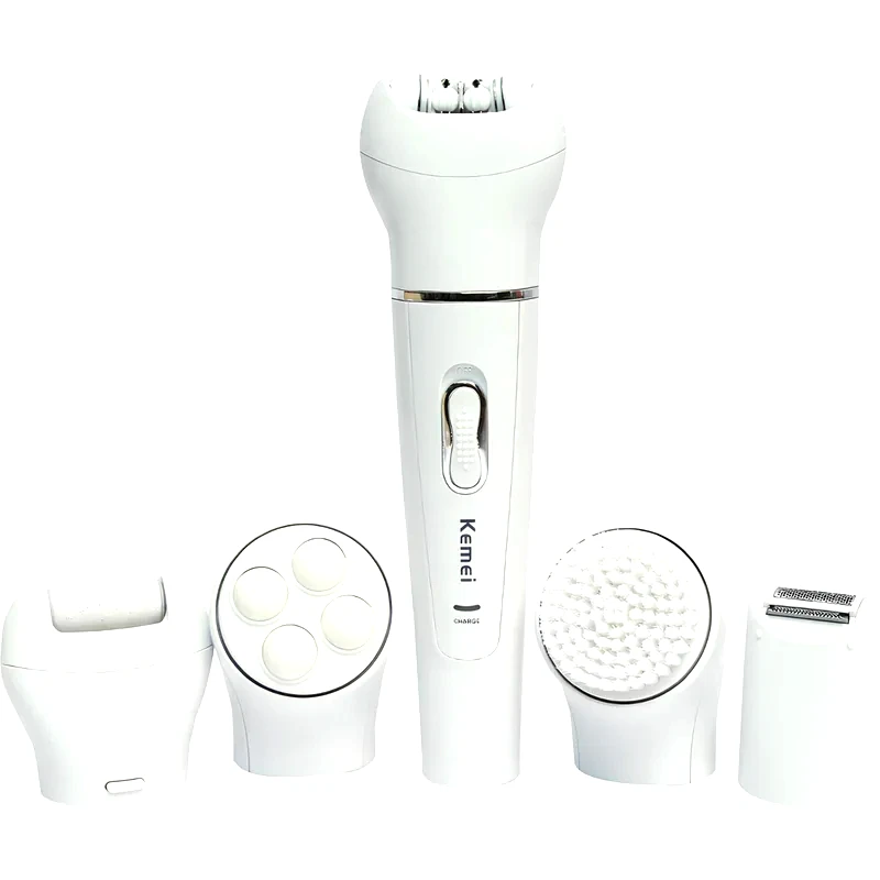 KEMEI Σετ Αποτρίχωσης Epilator KEMEI KM-2199 Λευκό