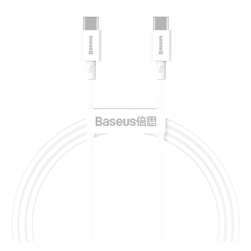 BASEUS Καλώδιο δεδομένων Baseus Superior Series Usb-C To Usb-C 100W 1m - White