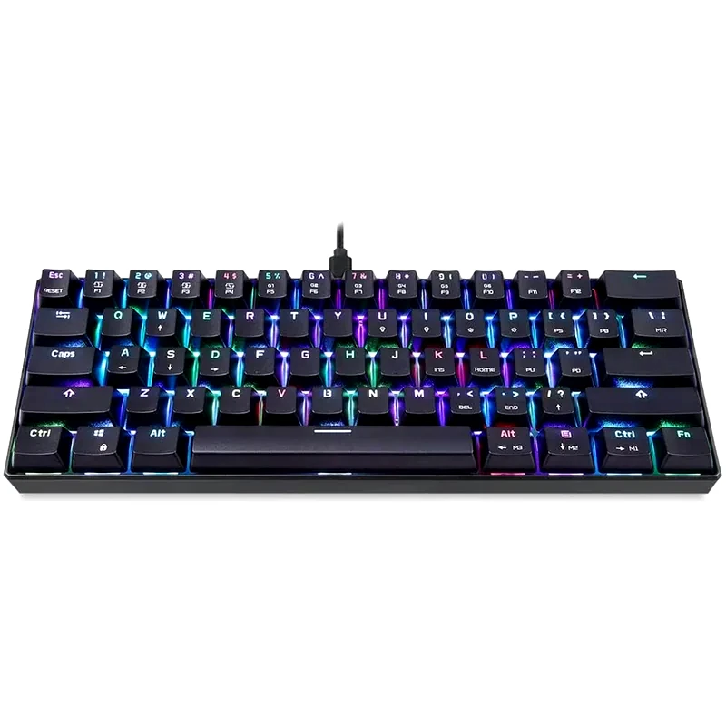 MOTOSPEED Motospeed CK61 Gaming Ενσύρματο Μηχανικό Πληκτρολόγιο 60% με Outemu Blue διακόπτες και RGB φωτισμό (GR)