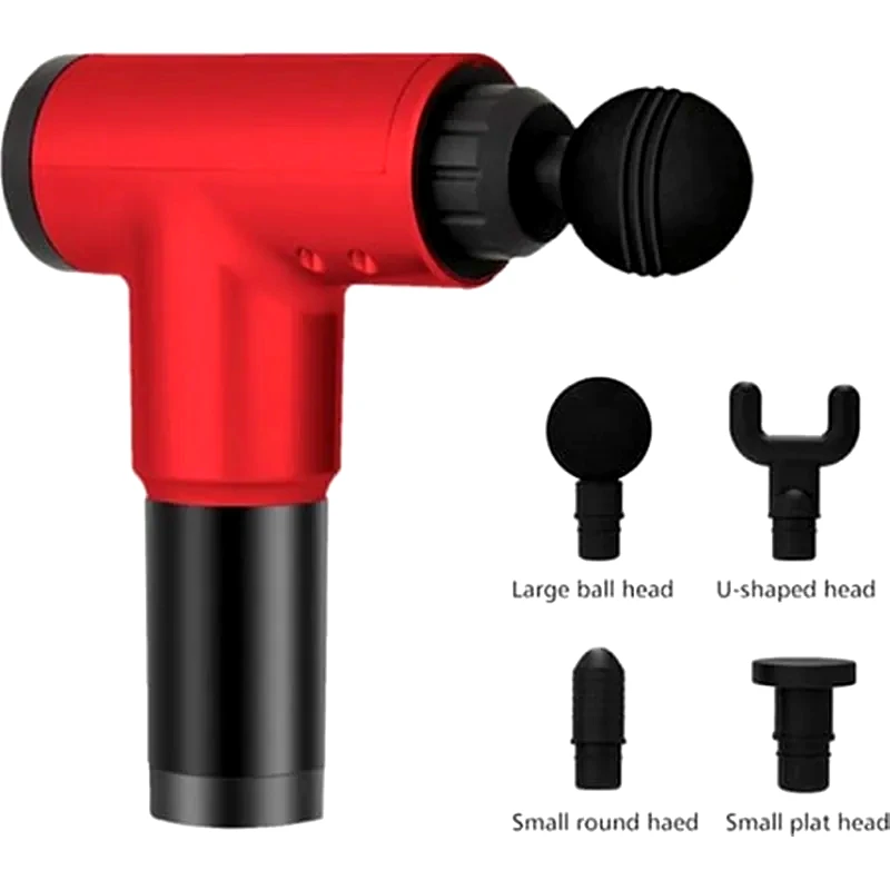 KEMEI Συσκευή Μασάζ Muscle Massager Fascial Gun Red Black