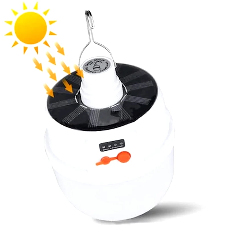 OEM Ηλιακή Λάμπα Led 100 Watt Με 42 Leds Και Γάντζο Solar Emergency Charging Lamp