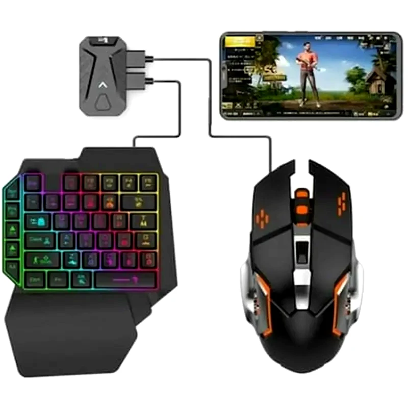 OEM 4 In 1 Mobile Game Combo Pack Ενσύρματο για Android iOS Μαύρο