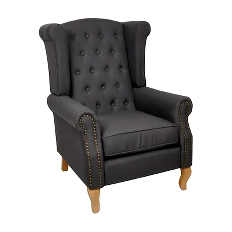 WOODWELL Πολυθρόνα Woodwell C10420 από Ύφασμα - Ανθρακί