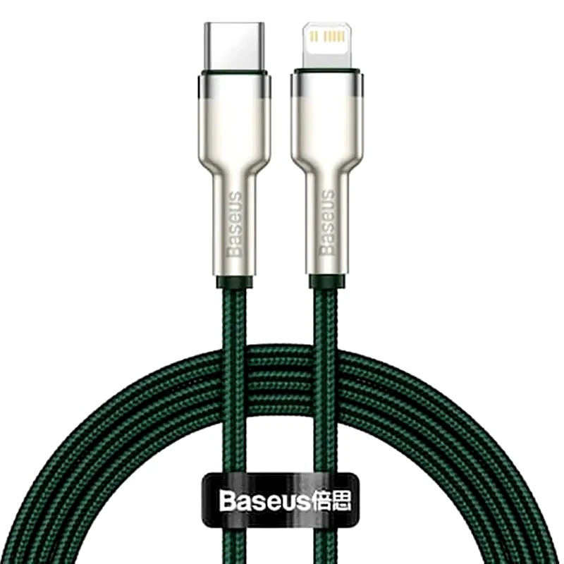 BASEUS Καλώδιο δεδομένων Baseus Cafule Series Metal Usb-C to Lightning 20W 1m - Green