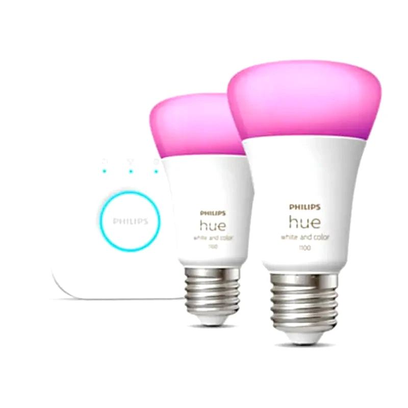 PHILIPS Έξυπνη Λάμπα Philips Starter Kit Hue Brigde E27 2 Τμχ - RGBW
