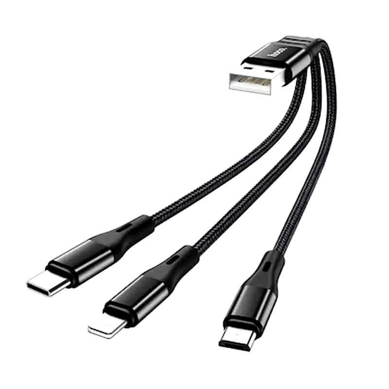 HOCOTECH Καλώδιο Hoco USB-A σε Lightning / Type-C / micro USB Male - 1m