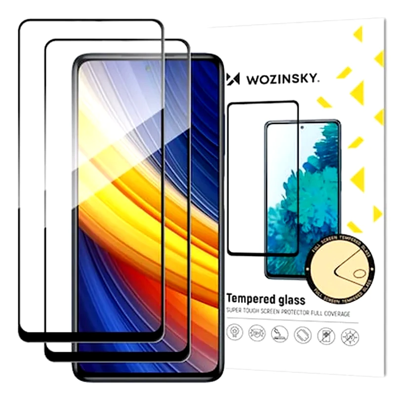 WOZINSKY Προστατευτικό οθόνης Xiaomi Redmi Note 9 Pro/Note 9S/Poco X3 - Wozinsky Tempered Glass Full Glue Black 2pcs