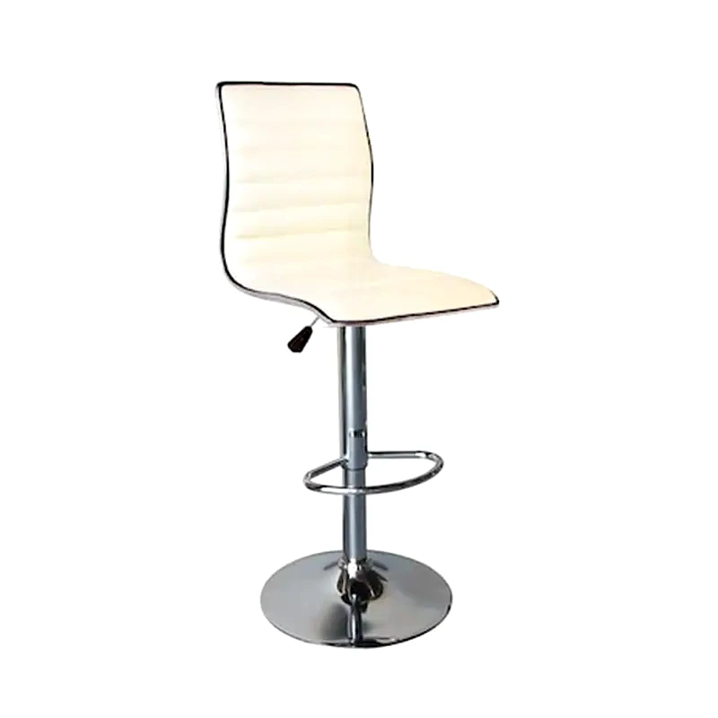 Σκαμπό Μπαρ Woodwell Δερματίνη Pu 2 Tμχ - Λευκό φωτογραφία