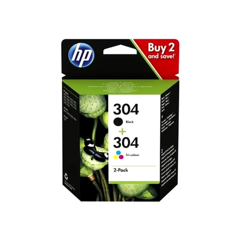 HEWLETT PACKARD HP 304 Πολλαπλό / Μαύρο Πακέτο 2 Μελανιών Εκτυπωτή