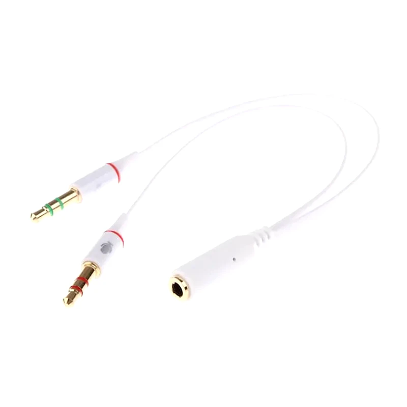 POWERTECH Powertech Αντάπτορας 2x 3.5mm Σε 3.5mm Θηλυκό Cab-j048, 0.2m, Λευκό