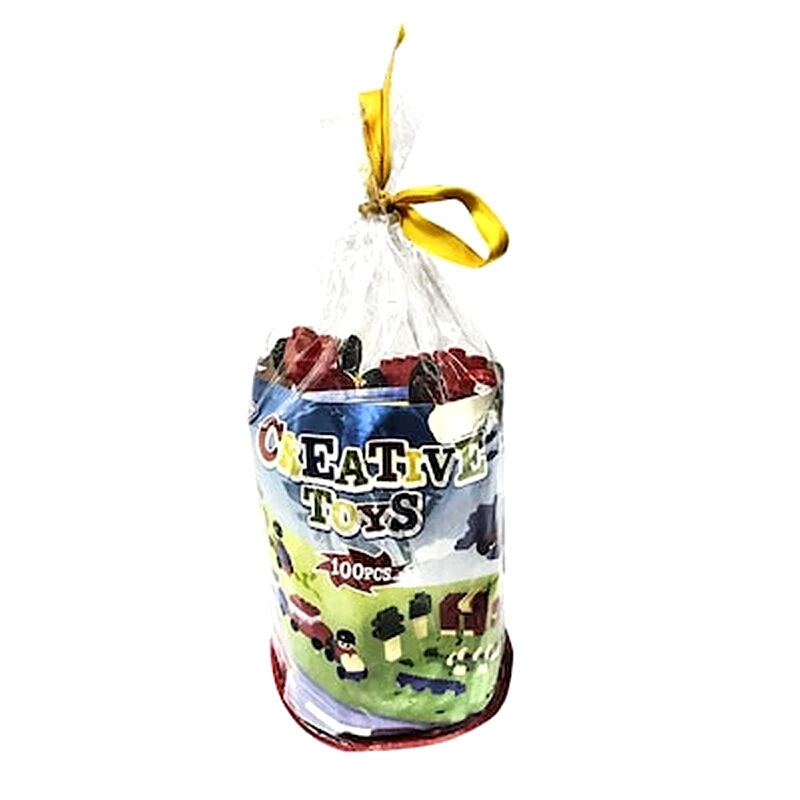 TOYMARKT Τουβλακια Σακουλακι 100 Κομμάτια 10x16cm Toymarkt 9586