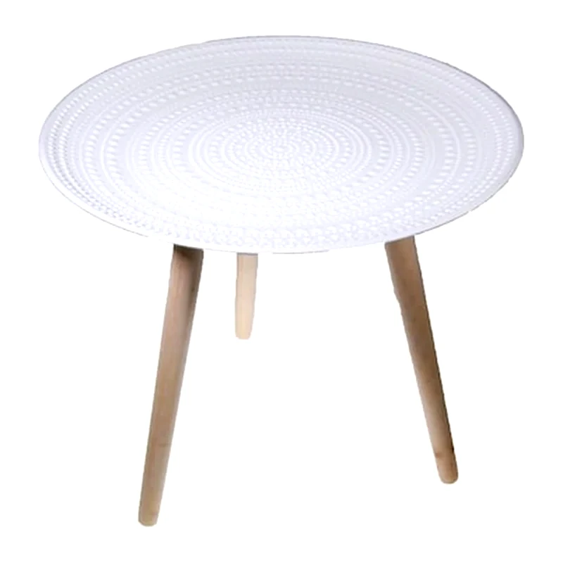 SILAR Τραπεζάκι Σαλονιού Silar από Ξύλο 42x40cm - Λευκό