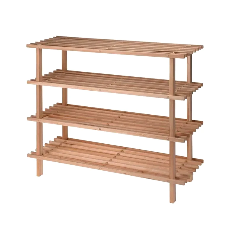 ARIA TRADE Παπουτσοθήκη Aria Trade Με 4 Ράφια Από Ξύλο 77x26x65 cm - Φυσικό Χρώμα Ξύλου