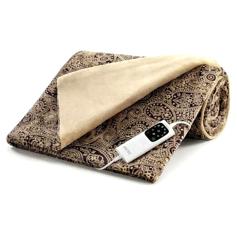 Ηλεκτρική Κουβέρτα IMETEC 16776 VELVET JACQUARD Διπλή Καφέ φωτογραφία