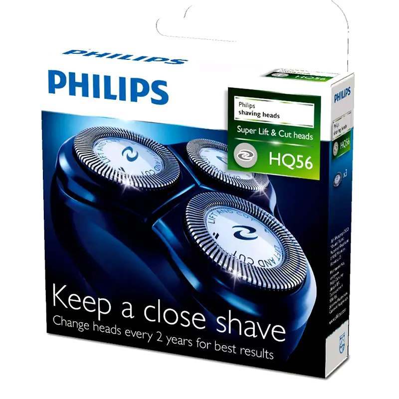 PHILIPS Ανταλλακτικές Κεφαλές PHILIPS HQ56/50 για Ξυριστική Μηχανή 3 Τμχ