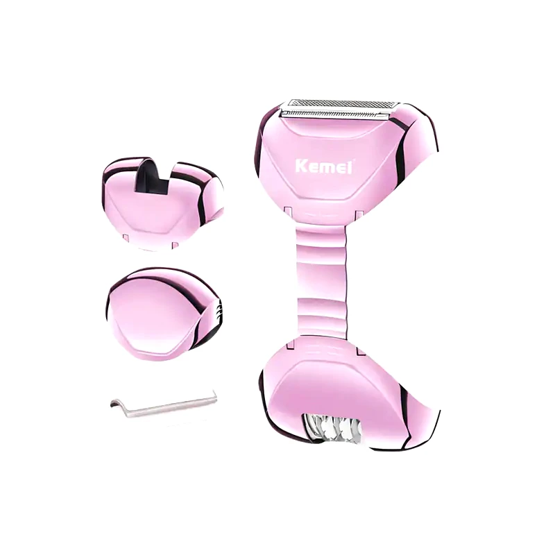 KEMEI Σετ Αποτρίχωσης Epilator ΚΕΜΕΙ KM-372 Ροζ