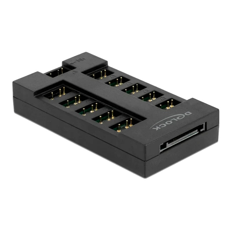 DELOCK Delock Rgb Hub 64128 Για Argb Leds, 10 Θύρες, Μαύρο