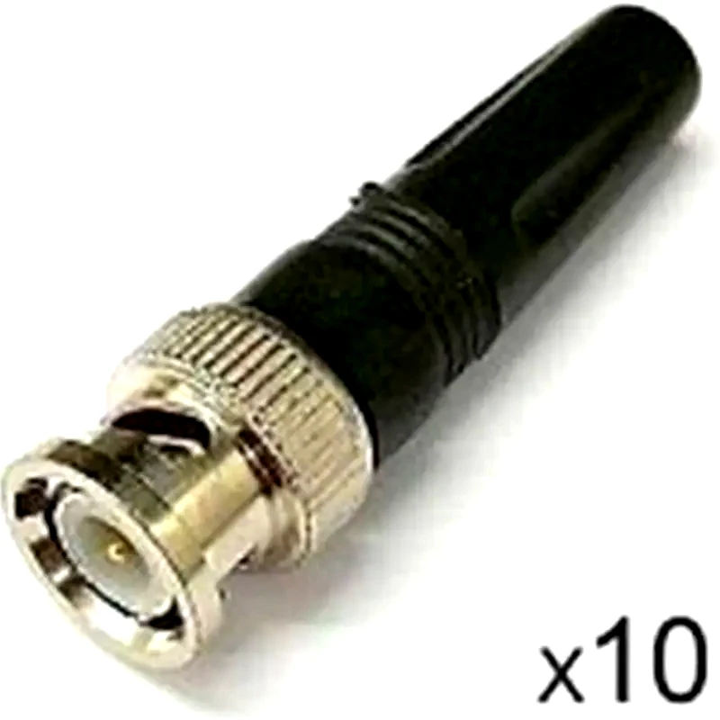 OEM Bnc Male St-09b Connector For Coaxial Cables Cc-100 / Cc-200 / Rg-59, 10pcs