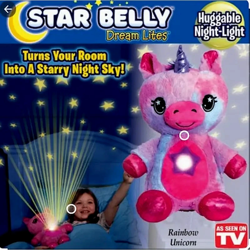 OEM Λούτρινο ONTEL Star Belly Dream Lites Huggable Nightlight Plush Ροζ