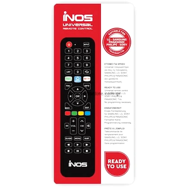 INOS Remote Control Inos For Samsung - Lg - Panasonic - Philips - Sony Smart Tvs - Tvs