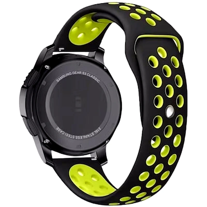 TECH-PROTECT Λουράκι Tech-Protect Smoothband για Samsung Galaxy Watch 46mm - Μαύρο/Λαχανί