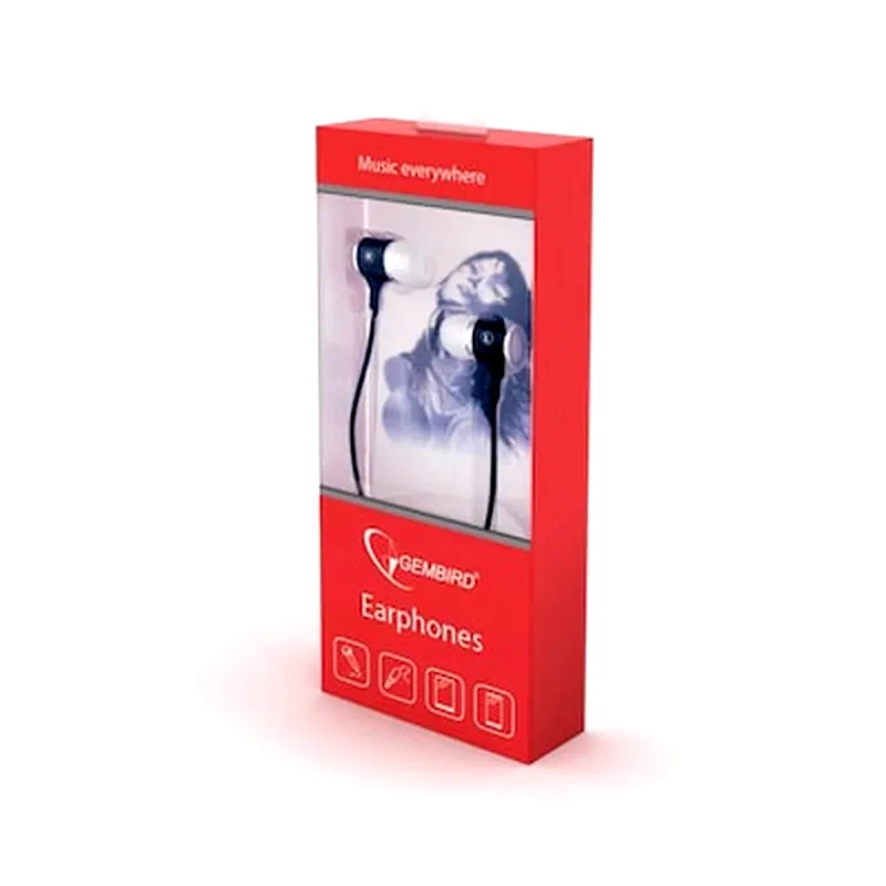 Ακουστικά Handsfree Gembird EP-001 3.5mm Jack - Μαύρο
