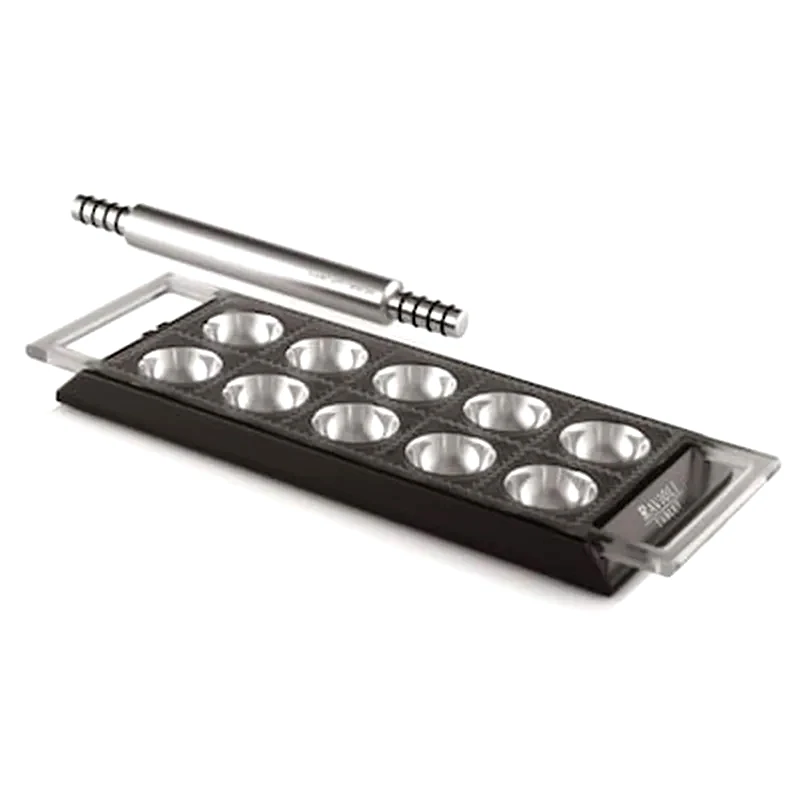 ΜARCATO Marcato Φόρμα Design 10 Θέσεων Μαύρο Για Ζυμαρικά Ravioli 34x12.5x2cm Και Πλάστης