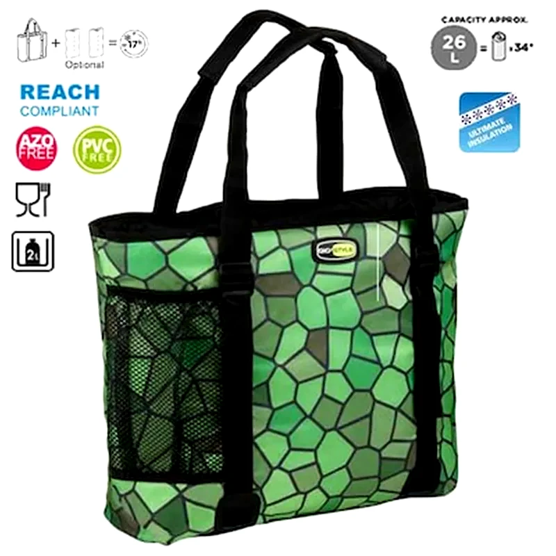 GIOSTYLE Ισοθερμική Τσάντα Ώμου Giostyle Italy 47x14x36cm 26lt - Πράσινη