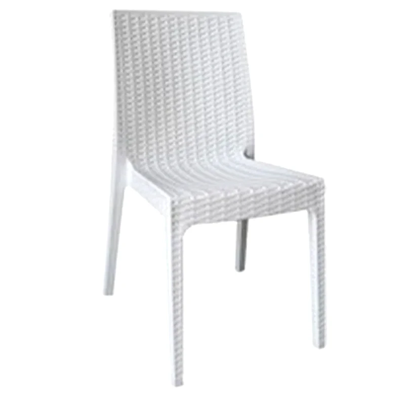 WOODWELL Καρέκλα Woodwell Πλαστική Rattan Look C9566 46x55x85cm - Άσπρη