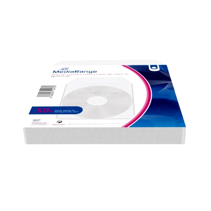 Χάρτινα Φακελάκια CD/DVD Mediarange για 1 Δίσκο (50τμχ) - Λευκό