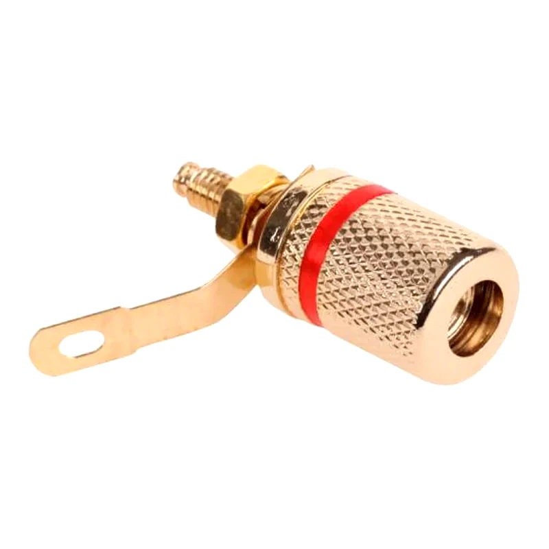 OEM Βύσμα Μπανάνα Gni0206b, Θηλυκό, Επιχρυσωμένο, Κόκκινο